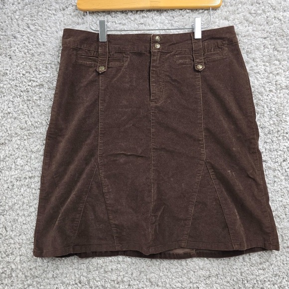 BUM Equipment‎ Mini Skirt Womens 10 Brown Stretch Goblincore Nature Earthy Y2K - Picture 1 of 10